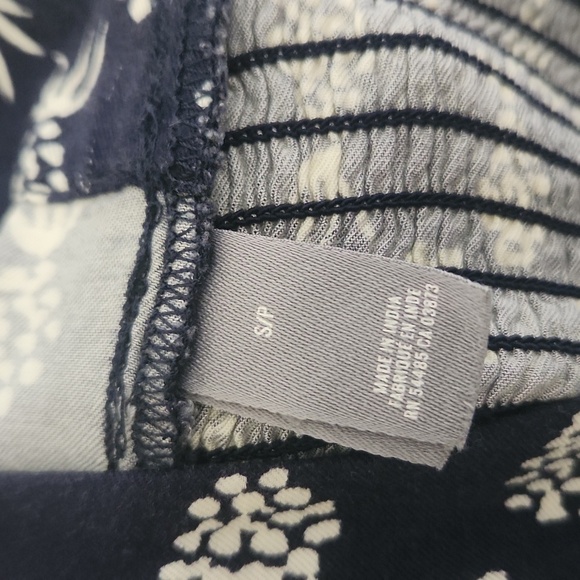 Aerie Navy Blue Pineapple Print Sweetheart Crop Tank Top Small - Picture 4 of 7